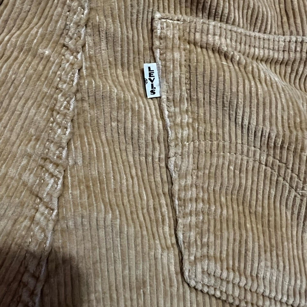 Levi’s Premium Tan Corduroy Overalls Women’s Size Small - Picture 6 of 6